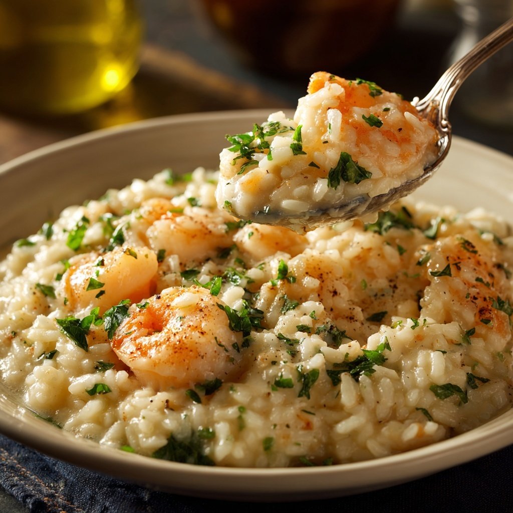 Seafood Risotto with White Wine