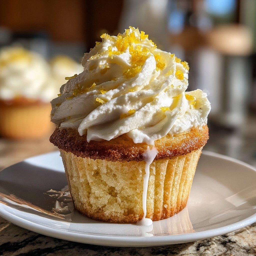 Spring Vanilla Lemon Cupcakes