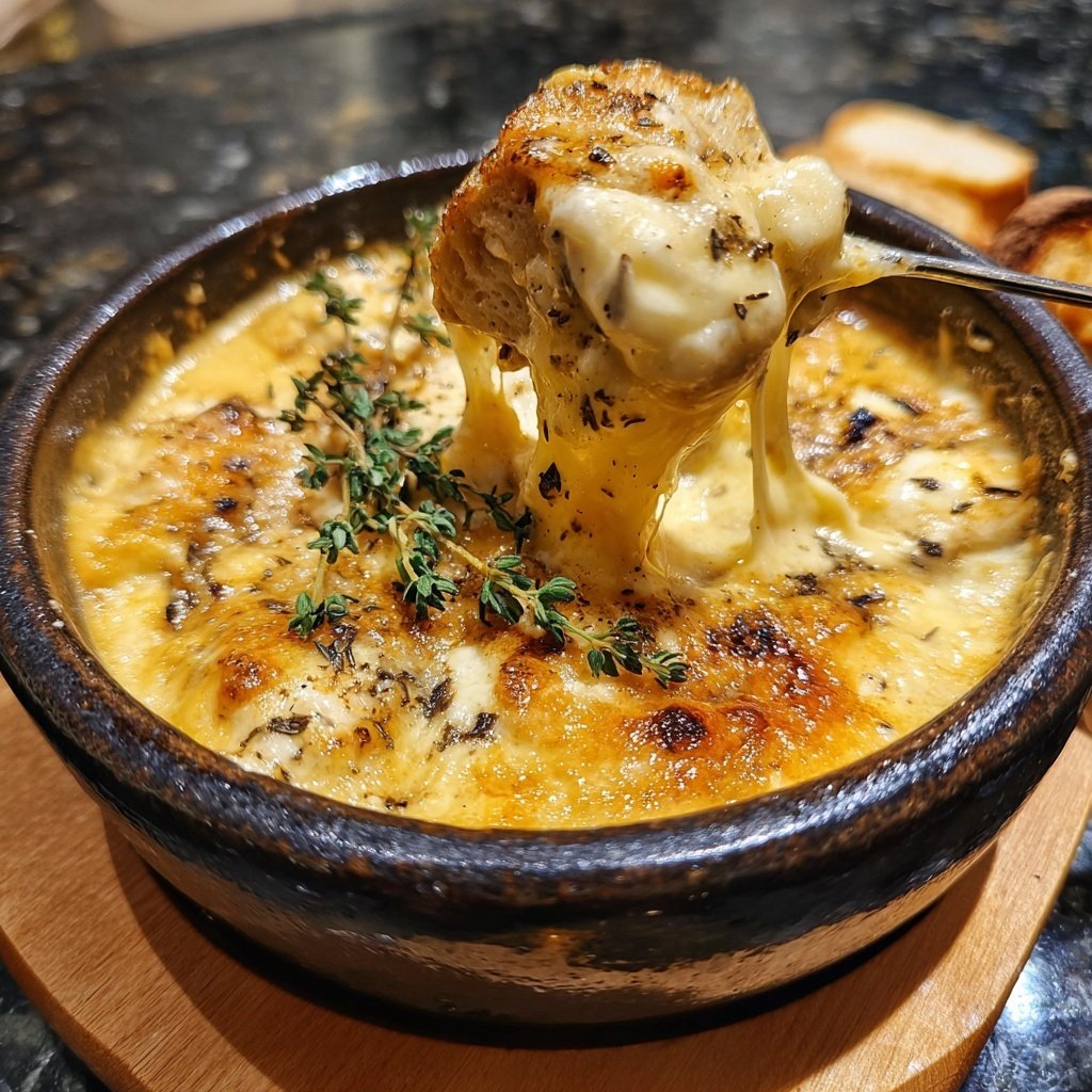 Fondue with Garlic and Thyme