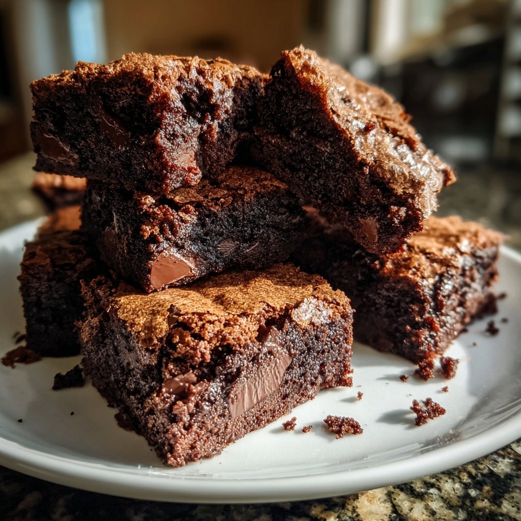 Thick Sourdough Fudge Brownies