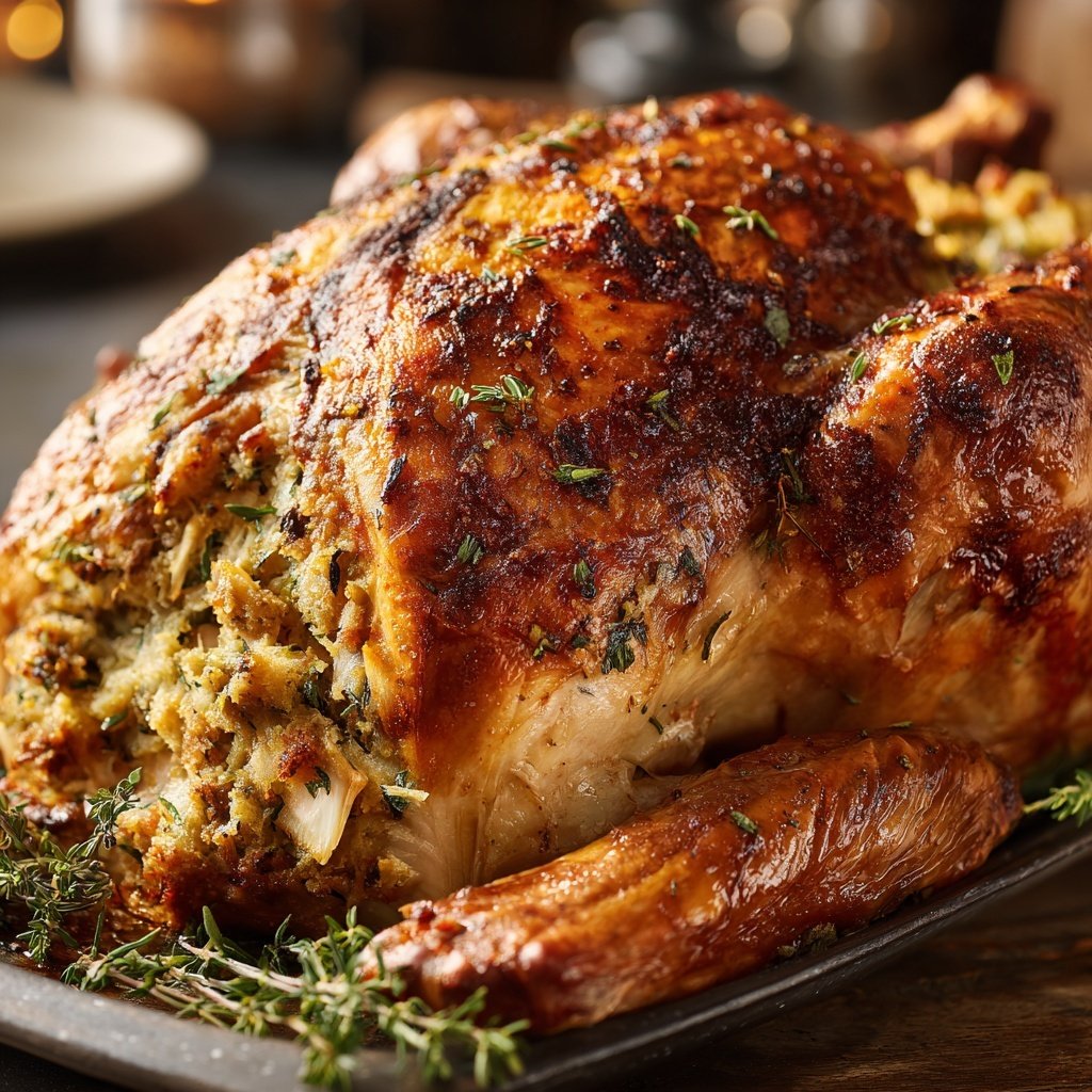 Seasonal & Festive Thanksgiving Herb Stuffed Turkey