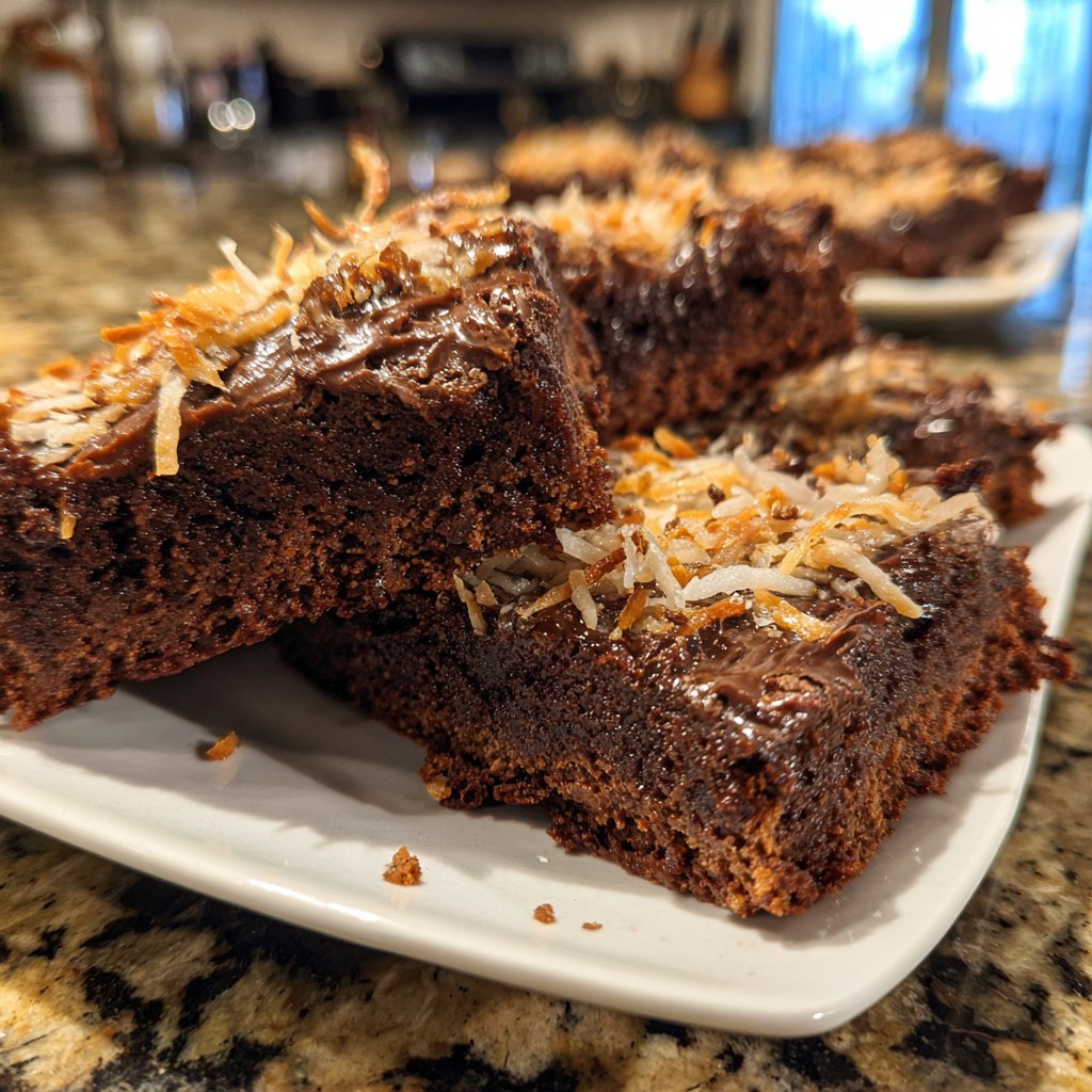 Cottage Cheese Brownies with Coconut