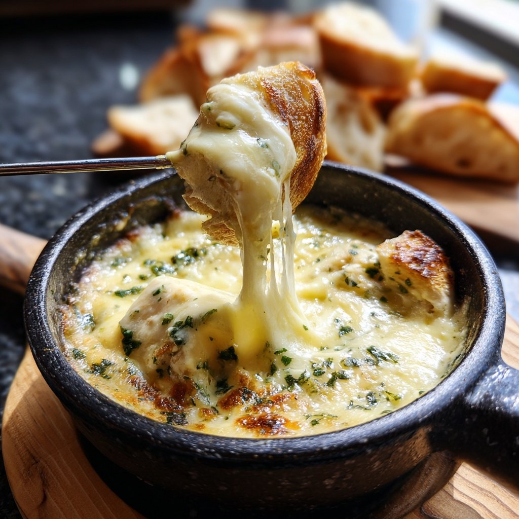 Fondue with Gruyere and Herbs