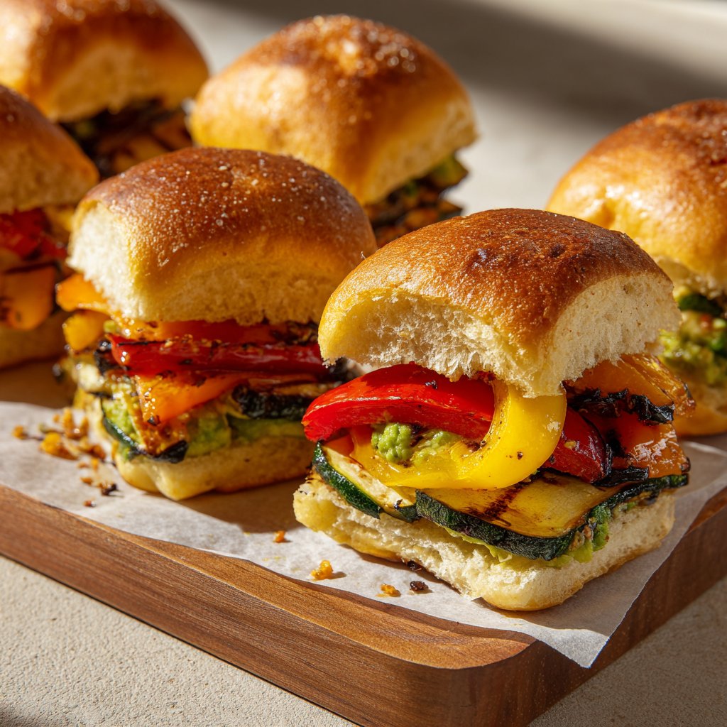 Sliders with Grilled Vegetables