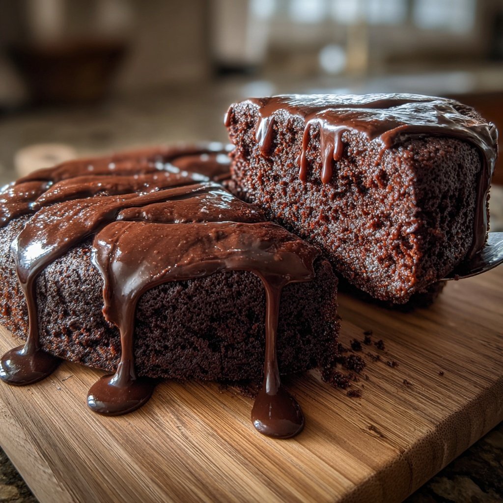 Dark Chocolate Fudge Cake
