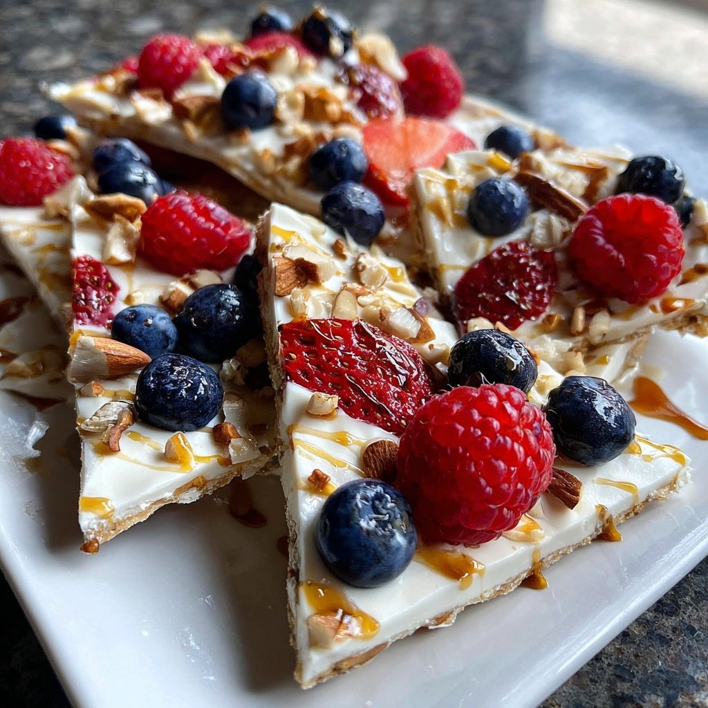 Healthy Snack Greek Yogurt Bark