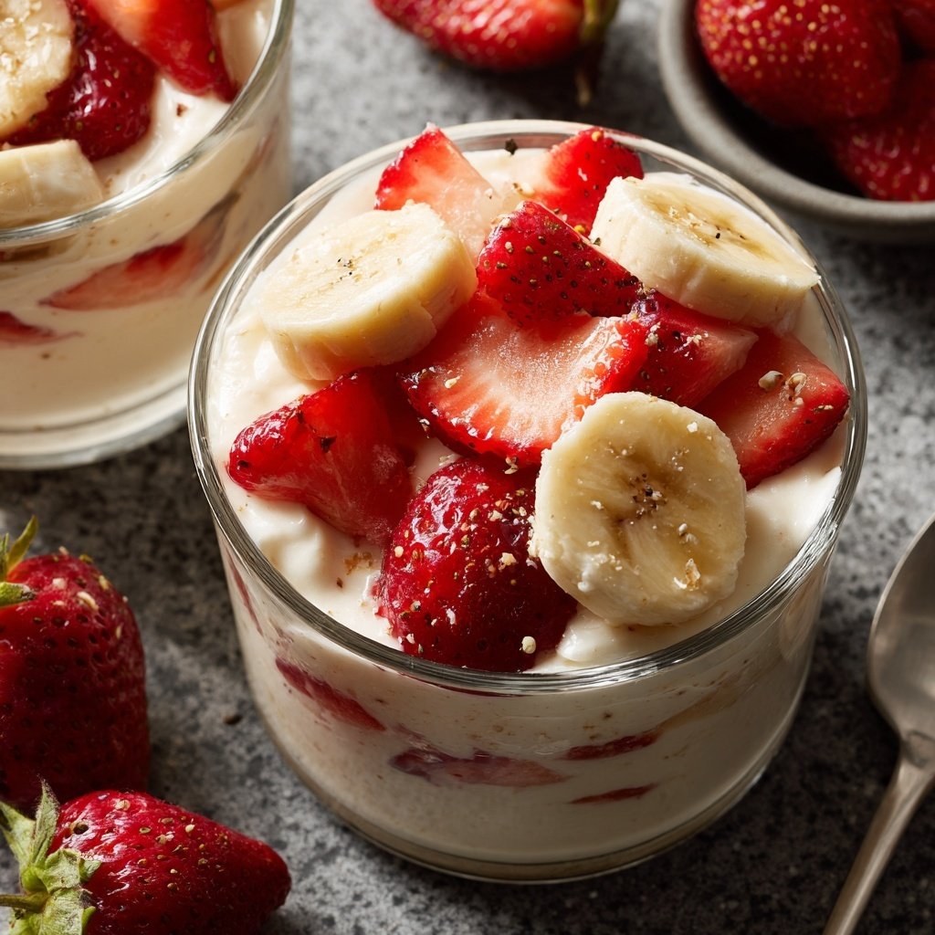 Strawberry Banana Yogurt Cups