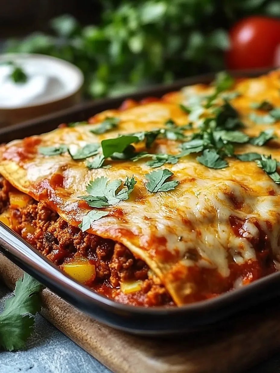 Easy Cheesy Ground Beef Enchiladas - One-Pan Family Favorite!