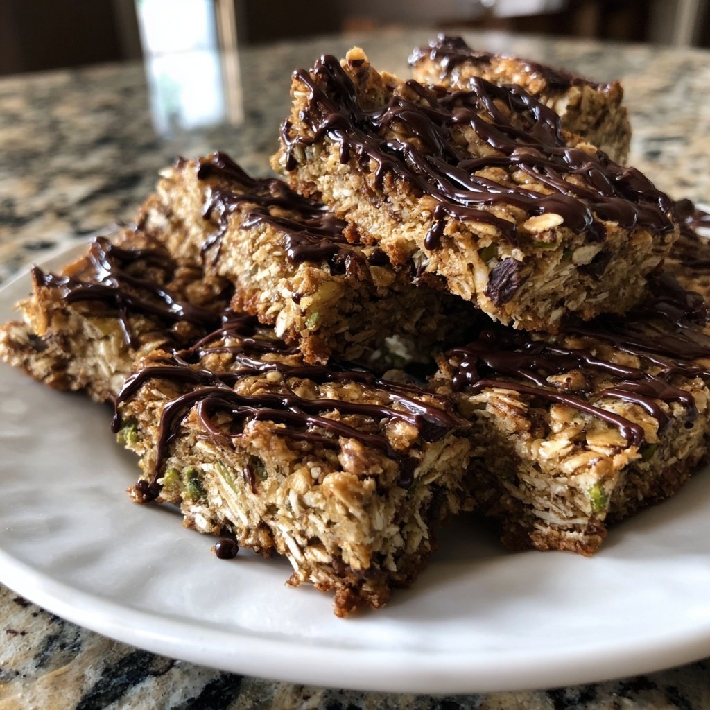 Chocolate Pistachio Oat Squares