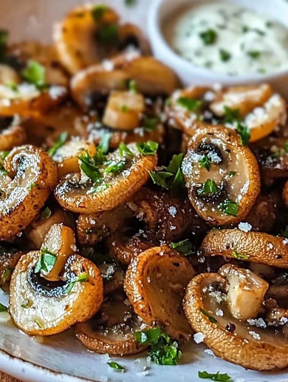 Air Fryer Ranch Mushrooms