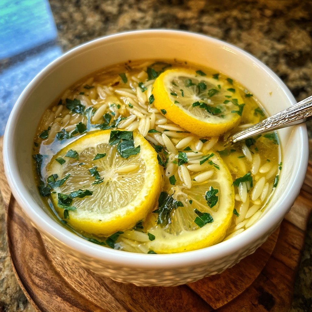 Spring Soup With Lemon And Orzo