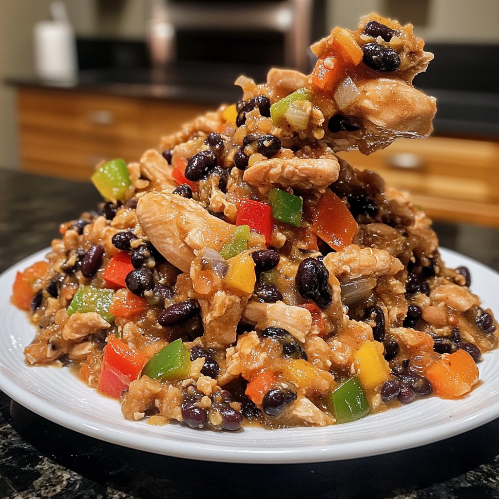 Dump-and-Go Crockpot Chicken and Black Beans