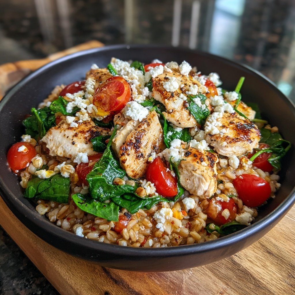 Healthy Chicken And Farro Bowl