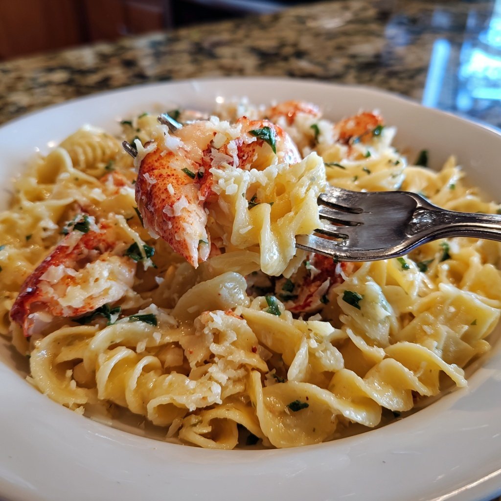 Garlic Butter Lobster Pasta