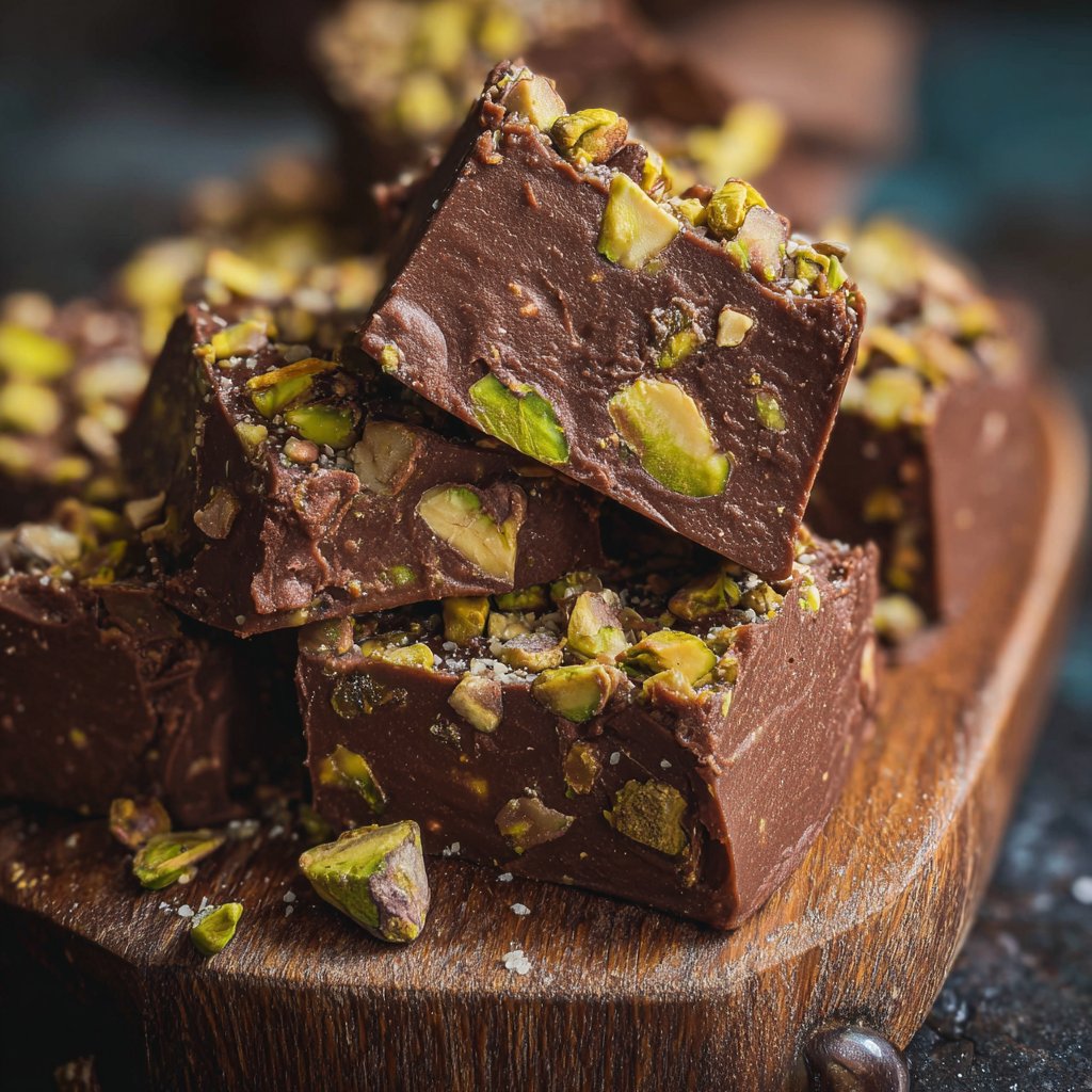 Chocolate Pistachio Fudge