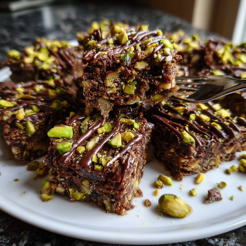 Chocolate Pistachio Coconut Squares